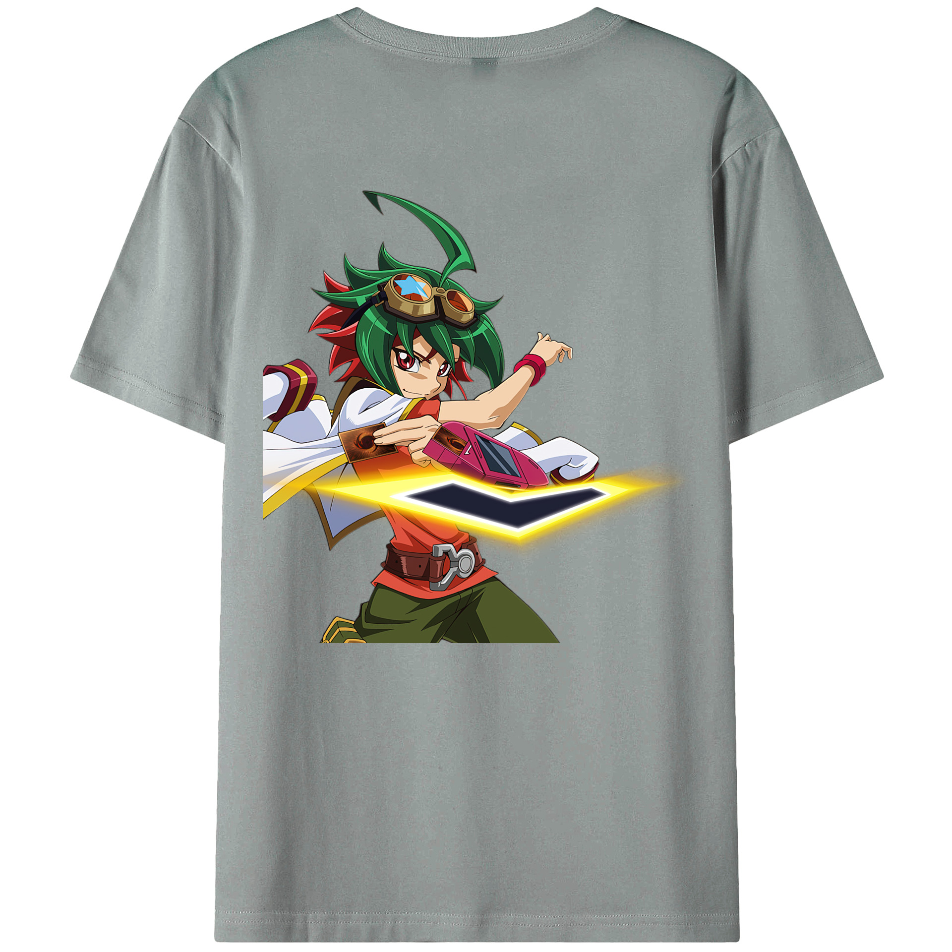 （画像用） 遊☆戯☆王 Yu-Gi-Oh! 綿100％ メンズ半袖Tシャツ（バックプリント） 通気性